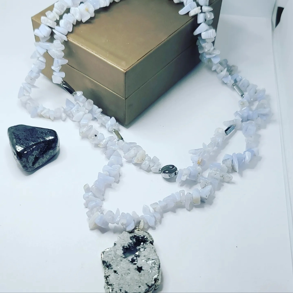 Light Blue Agate necklace